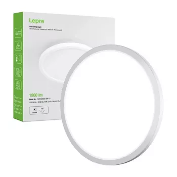 LEPRO 1500038 LED lubinis šviestuvas 18W 1800lm 4000K natūrali balta IP54 montuojamas prie lubų