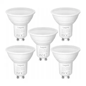 LEPRO 200073-WW-EU-5 GU10 LED lemputė, 4,5W, 345 lm, 2700K, 100°, 5 vnt.