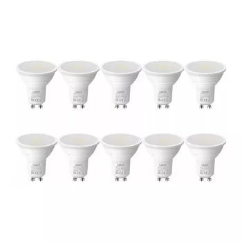 LEPRO 200081-DW-EU-10 GU10 LED lemputė, 4,5 W, 345 lm, 6500K dienos šviesos balta, 100° spindulio kampas, 10 vnt. pakuotė