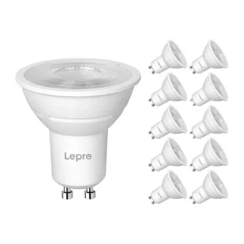 LEPRO 200084-WW-EU-10 GU10 pritemdoma LED lemputė, 4,5 W, 345 lm, 2700 K, 38°, 10 vnt.