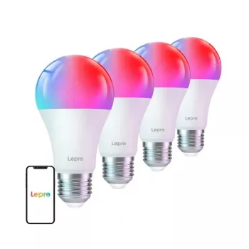 LEPRO B2 E27 Wi-Fi LED lemputė Smart RGB+CCT 9W (60W atitikmuo) 806lm Reguliuojama balta 2700K-6500K