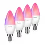 LEPRO BC1-EU-4 C37 RGBCW Wi-Fi LED lemputė E14 4.5W 400lm keičiama balta + RGB protinga žvakės formos lemputė