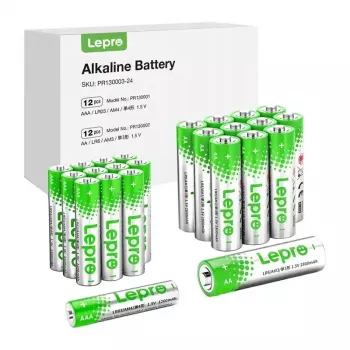 LEPRO PR130003-24 AA/AAA šarminės baterijos, 24 vnt. | 1,5 V ilgalaikė galia