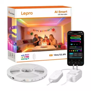 Lepro S1 10m Wi-Fi Bluetooth RGBIC LED juosta
