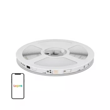 Lepro S1 5m Wi-Fi Bluetooth RGBIC LED juosta – 150 LED, 16M spalvų, valdymas programėle ir balsu