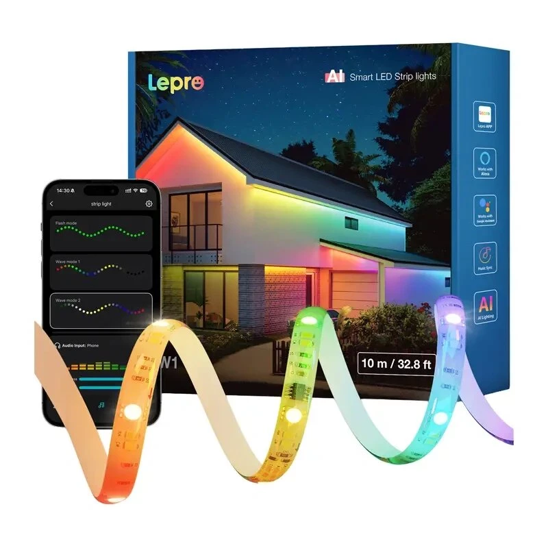 Lepro SW1 10m Wi-Fi Bluetooth RGBIC LED juosta