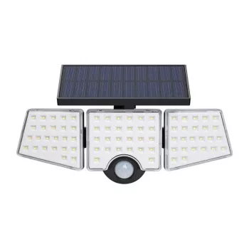 LEPRO WL4000 saulės lempa – 4000LM, IP65, 18W saulės baterija su judesio jutikliu ir nuotolinio valdymo pultu, 5M kabelis