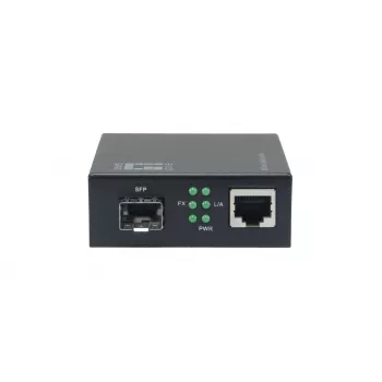 LevelONE GVM-2000 Smart Gigabit RJ45 į SFP medijos keitiklis, suderinamas su 19 colių stovo montavimu, 10/100/1000 Mbps