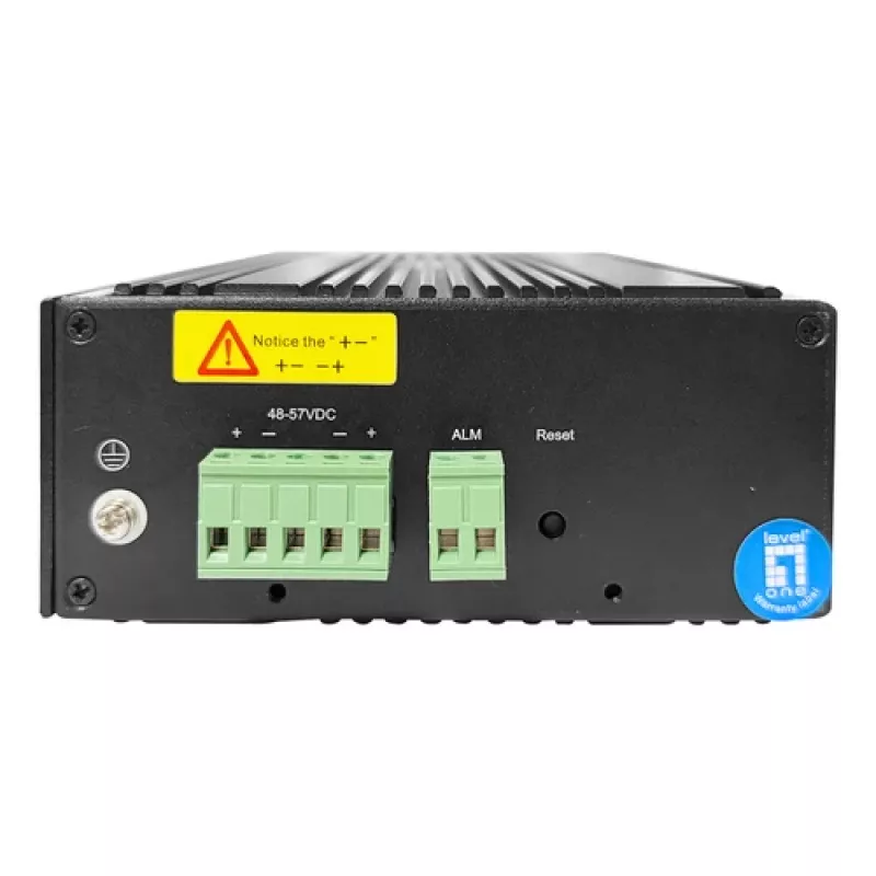 LevelOne pramoninis PoE+ jungiklis 8x 2.5G PoE, 2x 1G, 2x 10G SFP+ Uplinks, nevaldomas, DIN bėgelis, IP30