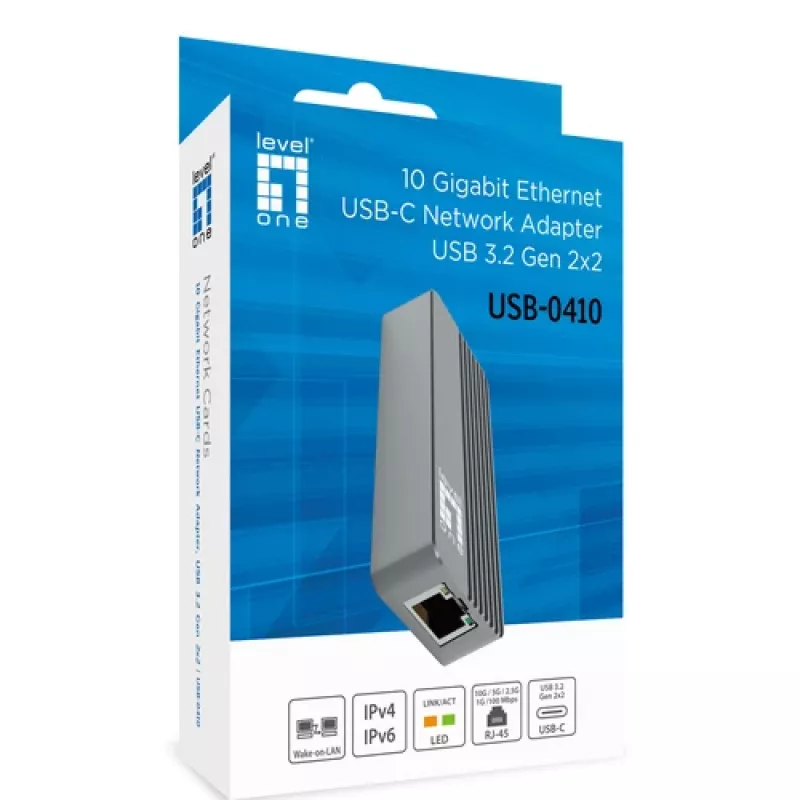 LevelOne USB-0410 USB 3.2 Gen 1 Type-A į Gigabit Ethernet adapteris
