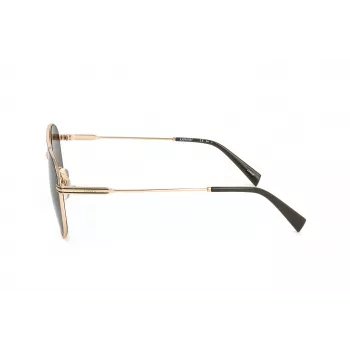 LEVI'S LV-1013-S-J5G Unisex stačiakampiai akiniai nuo saulės - juodas rėmelis, pilki lęšiai 54mm
