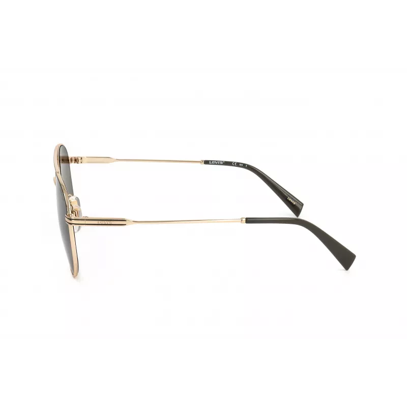 LEVI'S LV-1013-S-J5G Unisex stačiakampiai akiniai nuo saulės - juodas rėmelis, pilki lęšiai 54mm