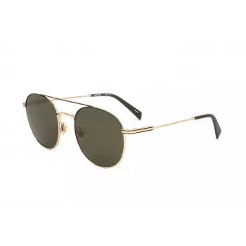 LEVI'S LV-1013-S-J5G Unisex stačiakampiai akiniai nuo saulės - juodas rėmelis, pilki lęšiai 54mm