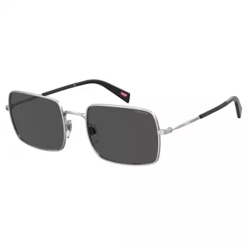 LEVI'S LV-1019-S-010 Unisex akiniai nuo saulės - juodas rėmelis, pilki lęšiai, 57 mm