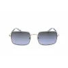 LEVI'S LV-1019-S-BL Unisex stačiakampiai akiniai nuo saulės - juodas rėmelis, dūminiai pilki lęšiai 57mm