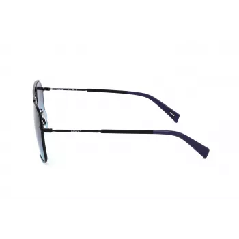 LEVI'S LV-1021-S-807 Unisex akiniai nuo saulės - juodas acetatinis rėmelis, pilki polikarbonatiniai lęšiai, 58 mm