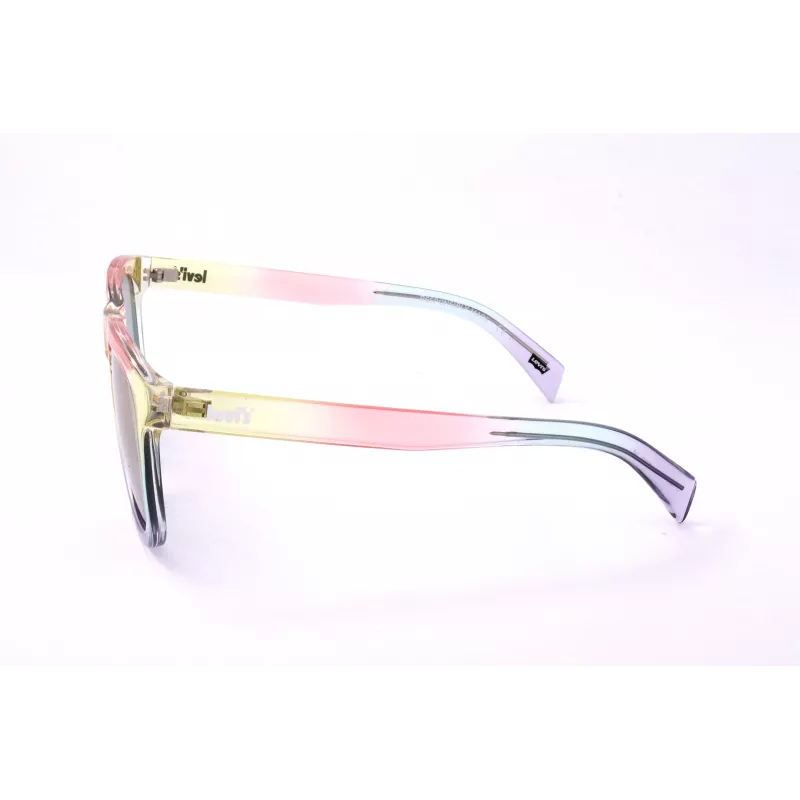 LEVI'S LV-1023-S-F74 Unisex akiniai nuo saulės Havana acetato rėmeliu, pilki polikarbonatiniai lęšiai, 53 mm