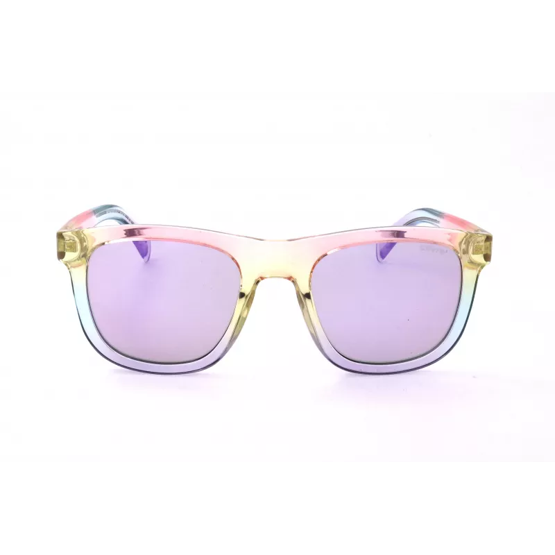 LEVI'S LV-1023-S-F74 Unisex akiniai nuo saulės Havana acetato rėmeliu, pilki polikarbonatiniai lęšiai, 53 mm
