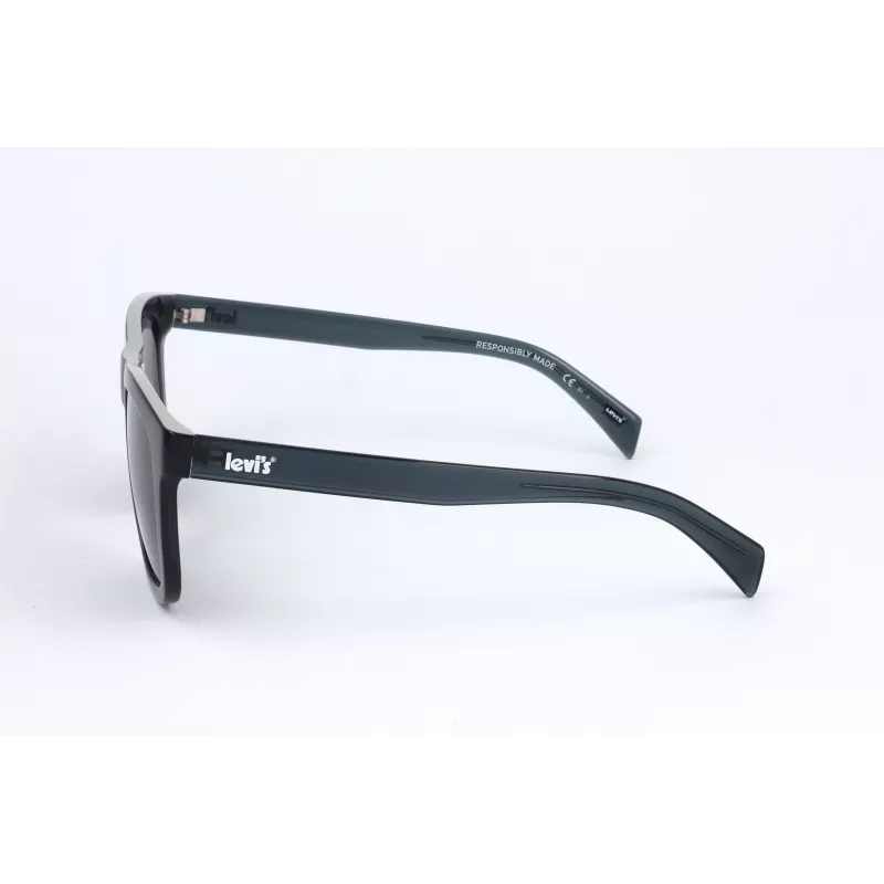 LEVI'S LV-1023-S-PJP Unisex Polarizuoti Akiniai nuo Saulės - Juodai/Pilkas Rėmelis, Pilki Lęšiai, 53mm