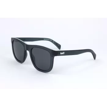 LEVI'S LV-1023-S-PJP Unisex Polarizuoti Akiniai nuo Saulės - Juodai/Pilkas Rėmelis, Pilki Lęšiai, 53mm