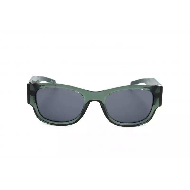 LEVI'S LV-1033-S-1ED Unisex stačiakampiai akiniai nuo saulės - juodas rėmelis, pilki lęšiai 53mm