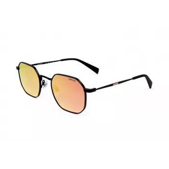 LEVI'S LV-1035-S-003 Unisex akiniai, juodas rėmelis, pilki lęšiai, 51/22/140 mm