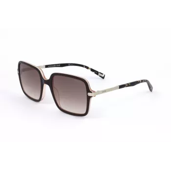 LEVI'S LV-5018-S-MS5 Moteriški stačiakampiai akiniai nuo saulės - Havana/Vėžlio šarvo acetato rėmelis, rudi polikarbonatiniai lęšiai, UV400 apsauga, 54/20/145 mm