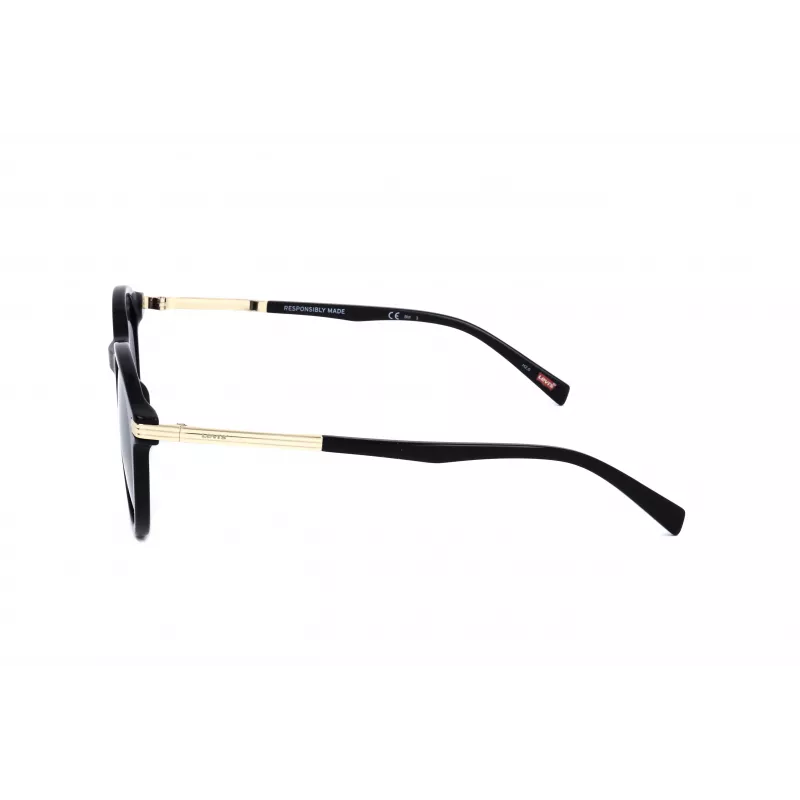 LEVI'S LV-5021-S-807 Moteriški kvadratiniai akiniai nuo saulės juodi/pilki 51mm