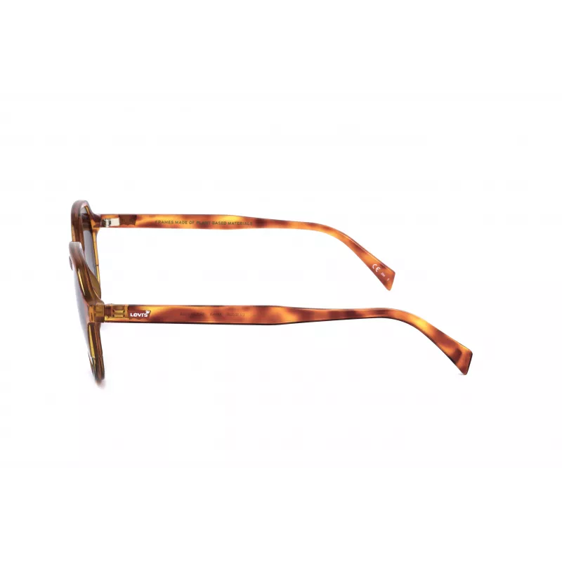 LEVI'S LV-5023-S-581 Unisex akiniai nuo saulės Havana acetato rėmelis pilki polikarbonato lęšiai 54mm