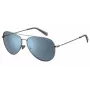 LEVIS Unisex akiniai nuo saulės LV1006SD3XG02 Kvadratiniai juodi rėmeliai pilki poliarizuoti lęšiai 60/17/145 mm
