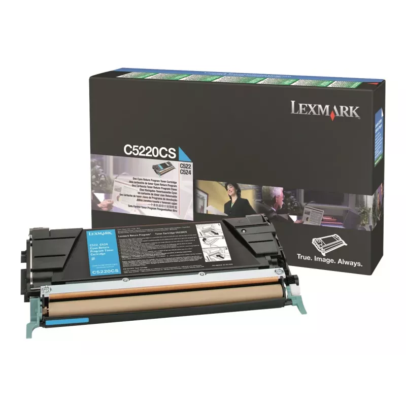 Lexmark C5220CS Cyan Toner Cartridge - Original - for C522, C524, C530, C532, C534