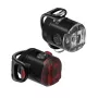 Lezyne LED žibintų rinkinys USB pora – 200 liumenų priekinis ir 10 liumenų galinis, IPX7, integruotas USB įkrovimas