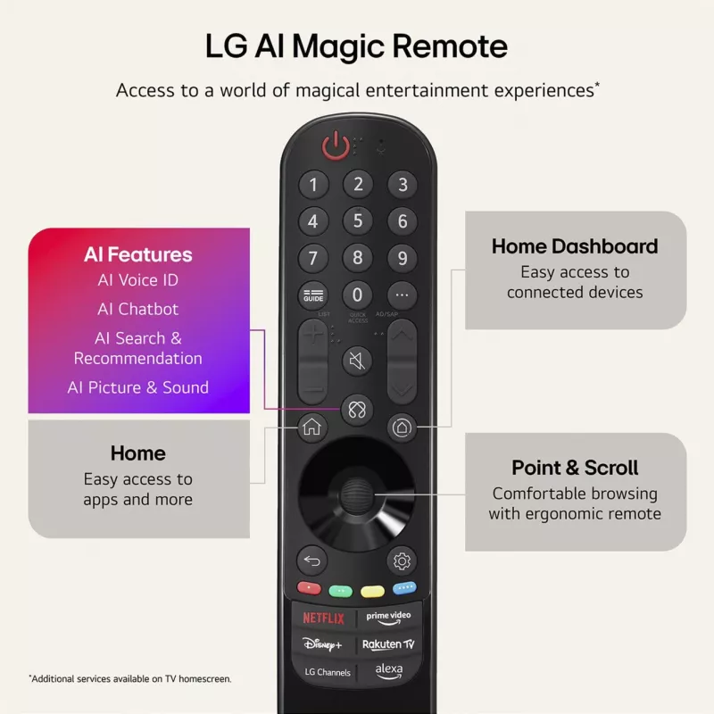 LG Electronics OLED42C6ELB 42 colių 4K OLED televizorius, juodas, 120Hz, trigubas imtuvas, webOS išmanusis televizorius