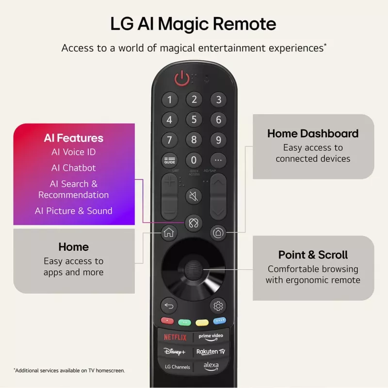 LG Electronics OLED48C6ELB.AEUD 48 colių 4K OLED televizorius, juodas, UltraHD/4K, trigubas imtuvas, 120 Hz skydelis