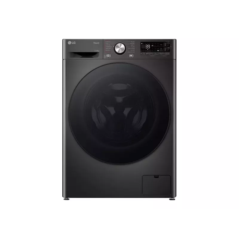 LG F4DR711S2BA Skalbimo džiovinimo mašina, 11 kg skalbimas, 6 kg džiovinimas, 1400 aps./min., A/D energija, priekinis pakrovimas, Black Steel, Wi-Fi, garas, Direct Drive, TFT ekranas