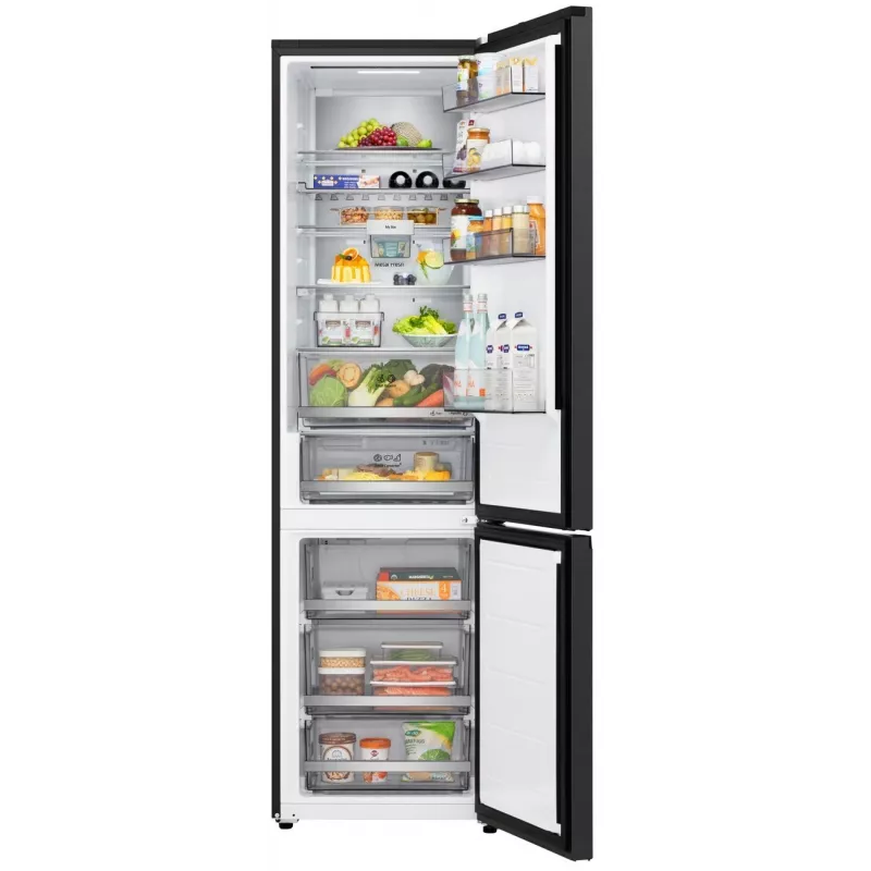 LG GBBS726BEV Laisvai pastatomas šaldytuvas-šaldiklis su Total No Frost, 384 L, matinė juoda, energijos klasė C, inverterinis linijinis kompresorius, Wi-Fi