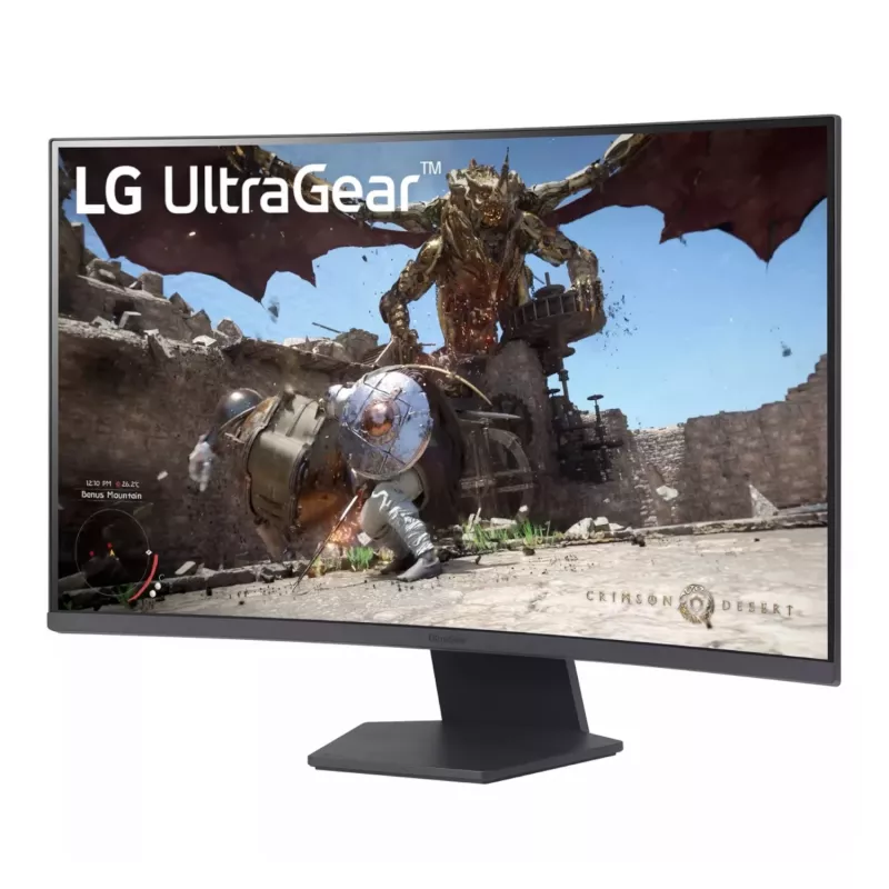 LG UltraGear 32GS60QC-B 31,5 colio QHD VA lenktas žaidimų monitorius 180Hz 1ms FreeSync Premium