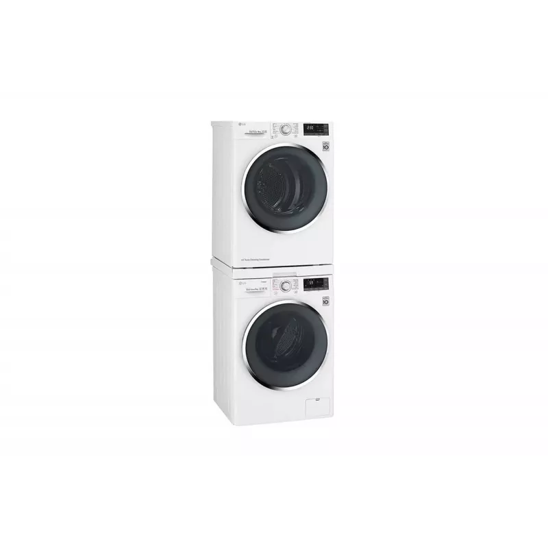 LG WashTower DSTWH.ABWQKEU - 20 kg Skalbimo mašina ir 10 kg Šilumos siurblio džiovintuvas, Baltas