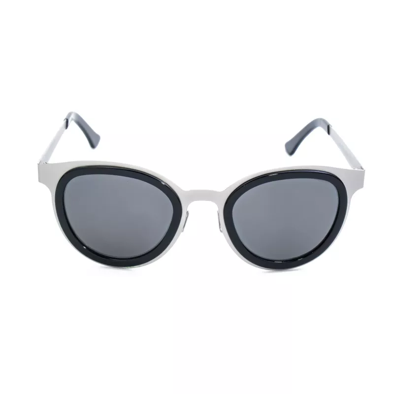 LGR FELI-SILVER01 Unisex akiniai nuo saulės - sidabrinis acetatinis rėmelis, pilki polikarbonatiniai lęšiai, UV400 apsauga, 47/24/145 mm