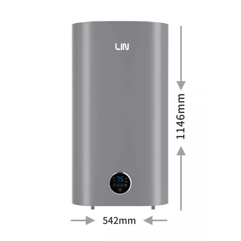 LI- LIN LIFVD1SMGY 100L UNIVERSAL elektrinis vandens šildytuvas, pilkas, Wi-Fi