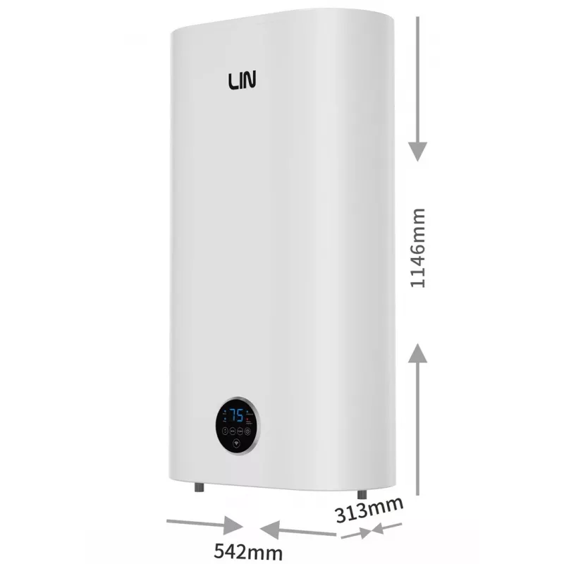 LI- LIN LIFVD1SMWH 100L universalus elektrinis vandens šildytuvas, baltas, Wi-Fi