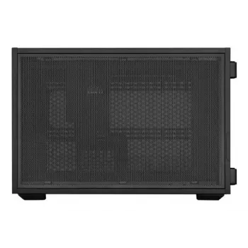 Lian Li DAN Cases B4 Wood Edition Mini bokšto kompiuterio korpusas, Micro-ATX, riešutmedžio priekinis skydelis, juodas