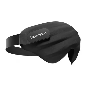 LiberNovo 3D akių kaukė – kvėpuojanti atminties puta, 100% užtemimas, reguliuojamas dirželis, juoda