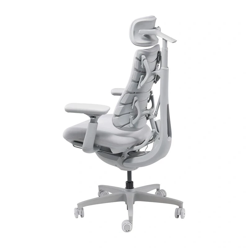 LiberNovo Omni Dynamic ergonomiška biuro kėdė, pilka, tinklinė, 45 cm sėdynės aukštis, 3D reguliuojami porankiai, 120 kg talpa