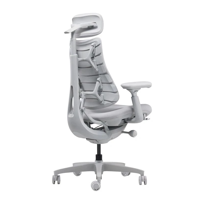 LiberNovo Omni Dynamic ergonomiška biuro kėdė, pilka, tinklinė, 45 cm sėdynės aukštis, 3D reguliuojami porankiai, 120 kg talpa