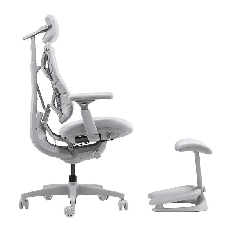 LiberNovo Omni Dynamic ergonomiška biuro kėdė, pilka, tinklinė, 45 cm sėdynės aukštis, 3D reguliuojami porankiai, 120 kg talpa