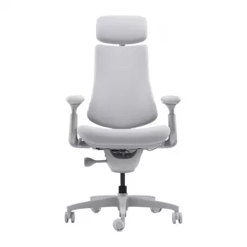 LiberNovo Omni Dynamic ergonomiška biuro kėdė, pilka, tinklinė, 45 cm sėdynės aukštis, 3D reguliuojami porankiai, 120 kg talpa