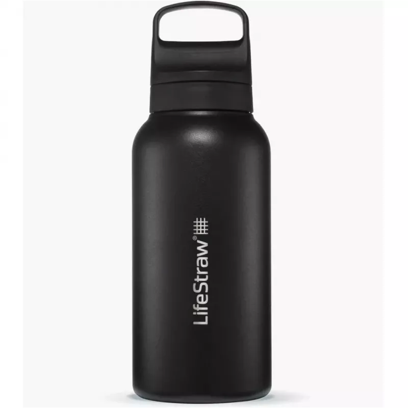 LifeStraw Go Series Stainless Steel 1L Nordic Noir vandens filtro butelis