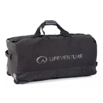 Lifeventure 120L ratukinis ekspedicinis duffle krepšys su visureigiais ratais, juodas