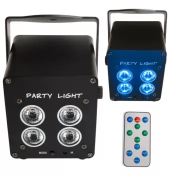 LIGHT4ME ACCU PAR 4x3W įkraunamas RGB LED PAR šviestuvas 360